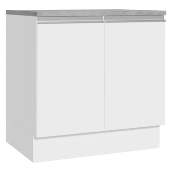 Balcão Madesa Glamy 80 cm 2 Portas Branco