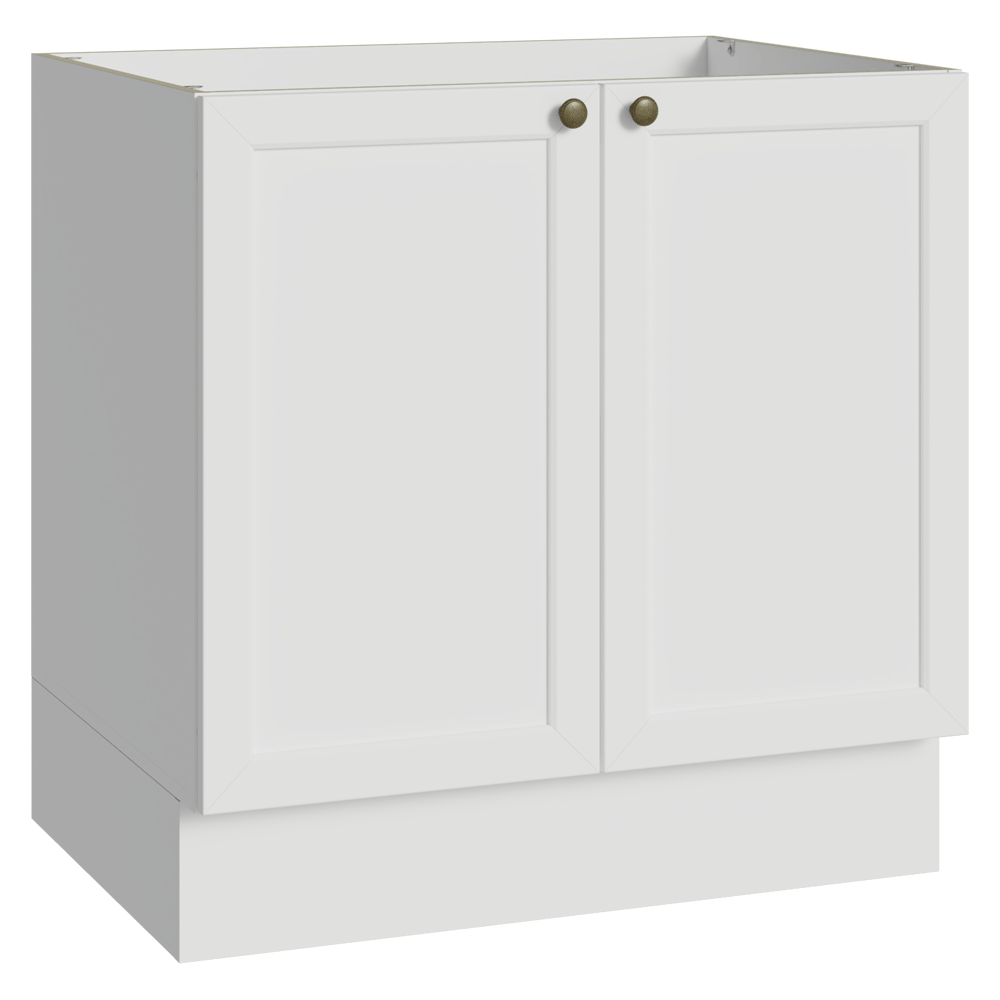 Balcão de Cozinha 80 cm 2 Portas (Sem Tampo) Branco Vik Madesa