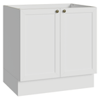 Balcão de Cozinha 80 cm 2 Portas (Sem Tampo) Branco Vik Madesa