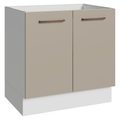 Balcão de Cozinha 80 cm 2 Portas (Sem Tampo) Branco/Crema Agata Madesa