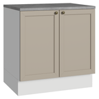 Balcão de Cozinha 80 cm 2 Portas Branco/Crema Vik Madesa