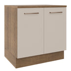 Balcão 80 cm 2 Portas Rustic/Crema Agata Madesa
