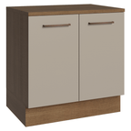 Balcão 80 cm 2 Portas Rustic/Crema Agata Madesa