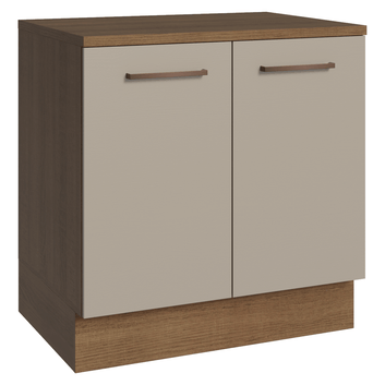 Balcão 80 cm 2 Portas Rustic/Crema Agata Madesa