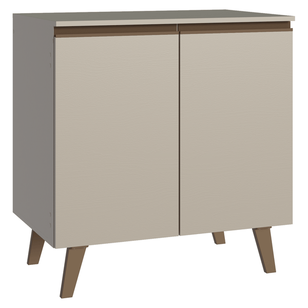 Balcão de Cozinha 80 cm 2 Portas Com Pés Crema Nice Madesa