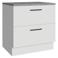 Balcão 80 cm 2 Gavetas Branco Agata Madesa