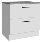 Balcão 80 cm 2 Gavetas Branco Agata Madesa