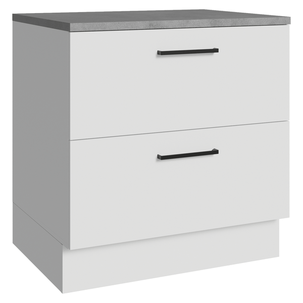 Balcão 80 cm 2 Gavetas Branco Agata Madesa