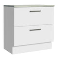 Balcão 80 cm 2 Gavetas Branco Agata Madesa