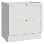 Balcão de Cozinha 80 cm 2 Gavetas (Sem Tampo) Branco Vik Madesa