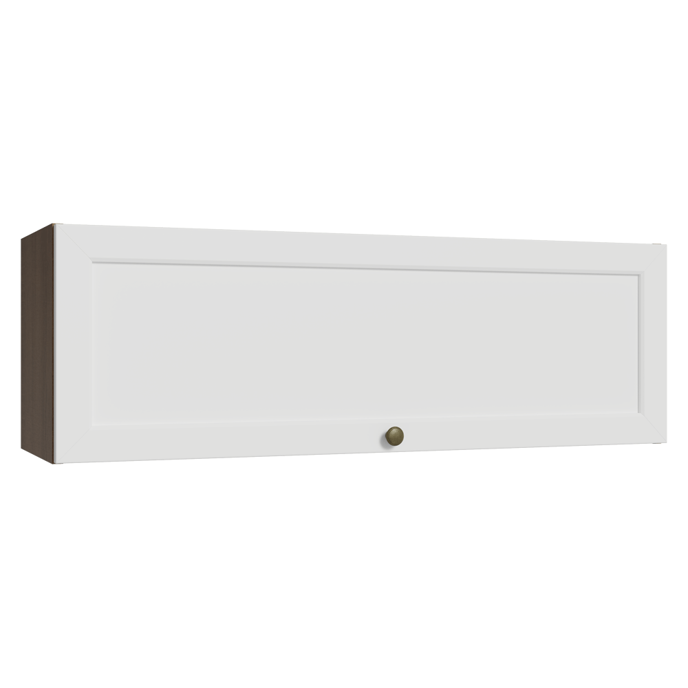 Armário Aéreo 100 cm 1 Porta Basculante Rustic/Branco Vik Madesa