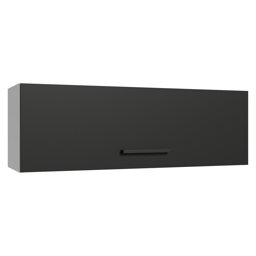 Armário Aéreo 100 cm 1 Porta Basculante Branco/Preto Agata Madesa