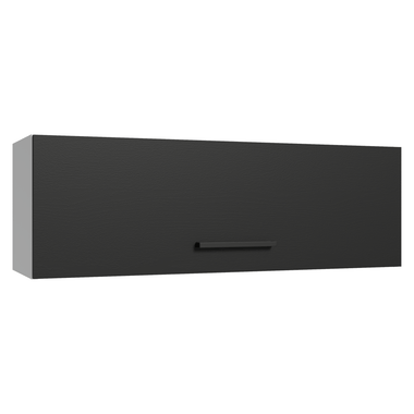 Armário Aéreo 100 cm 1 Porta Basculante Branco/Preto Agata Madesa