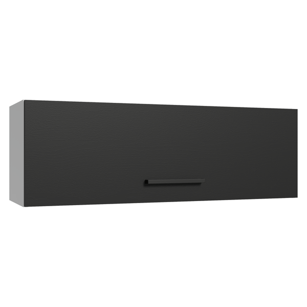 Armário Aéreo 100 cm 1 Porta Basculante Branco/Preto Agata Madesa