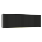 Armário Aéreo 100 cm 1 Porta Basculante Branco/Preto Lux Madesa