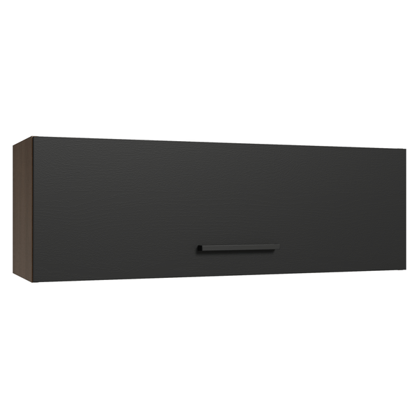 Armário Aéreo 100 cm 1 Porta Basculante Rustic/Preto Agata Madesa