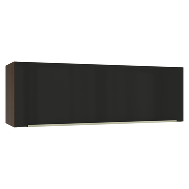 Armário Aéreo 100 cm 1 Porta Basculante Rustic/Preto Lux Madesa