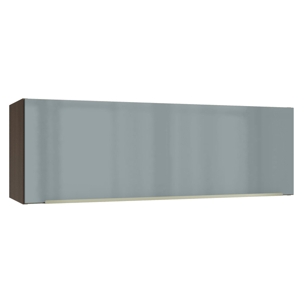 Armário Aéreo 100 cm 1 Porta Basculante Rustic/Cinza Lux Madesa