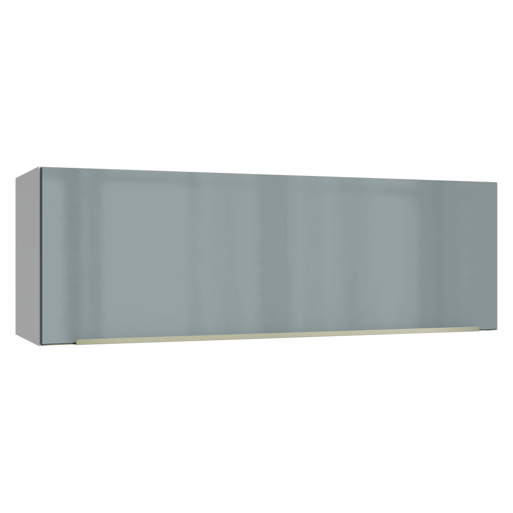 Armário Aéreo 100 cm 1 Porta Basculante Branco/Cinza Lux Madesa