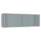 Armário Aéreo 100 cm 1 Porta Basculante Branco/Cinza Lux Madesa