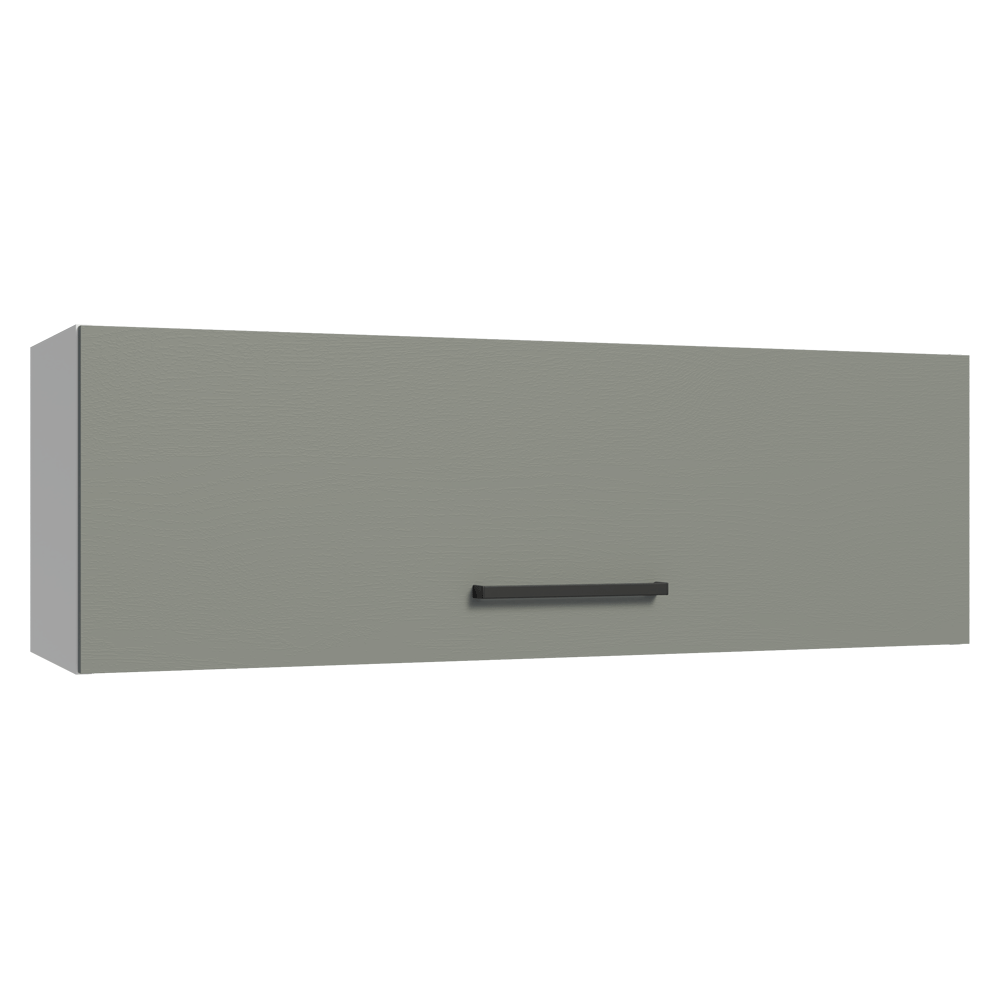 Armário Aéreo 100 cm 1 Porta Basculante Branco/Cinza Agata Madesa