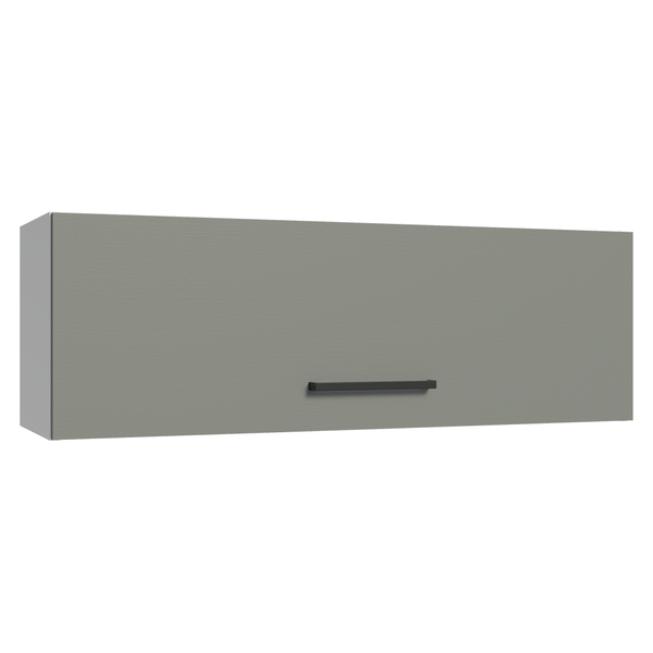 Armário Aéreo 100 cm 1 Porta Basculante Branco/Cinza Agata Madesa