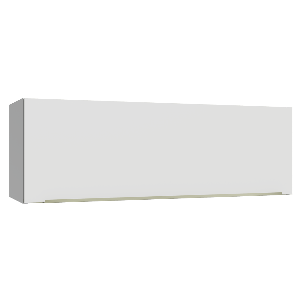 Armário Aéreo 100 cm 1 Porta Basculante Branco Veludo Lux Madesa
