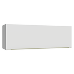 Armário Aéreo 100 cm 1 Porta Basculante Branco Veludo Lux Madesa
