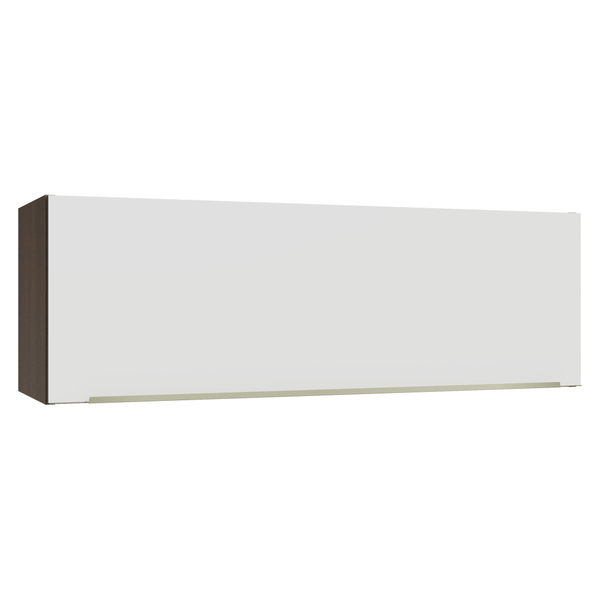 Armário Aéreo 100 cm 1 Porta Basculante Rustic/Branco Veludo Lux Madesa