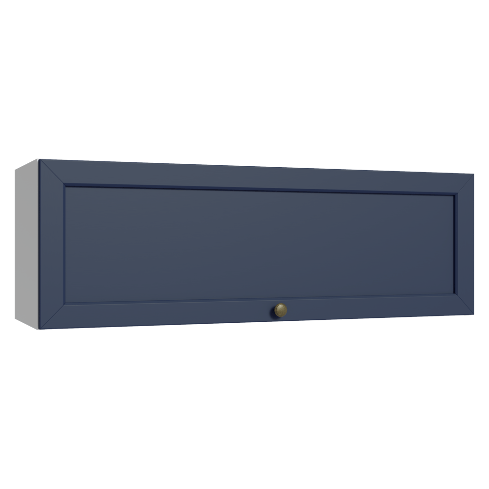 Armário Aéreo 100 cm 1 Porta Basculante Branco/Azul Vik Madesa