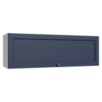 Armário Aéreo 100 cm 1 Porta Basculante Branco/Azul Vik Madesa