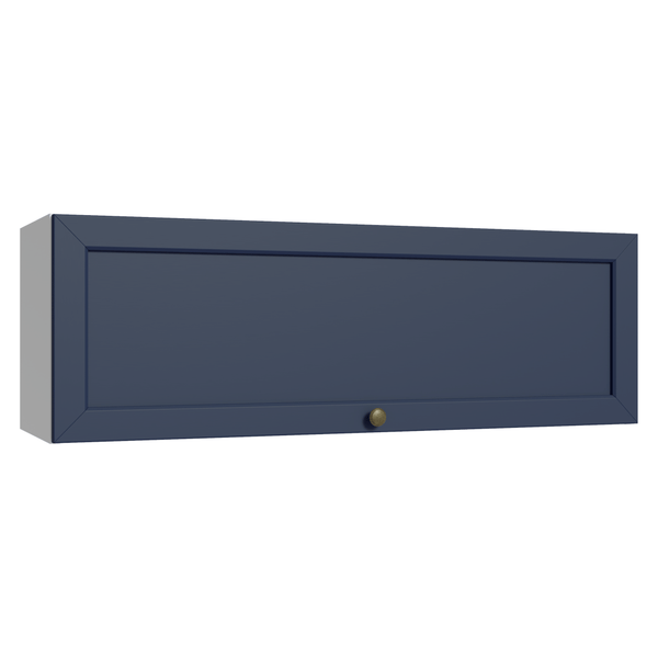 Armário Aéreo 100 cm 1 Porta Basculante Branco/Azul Vik Madesa
