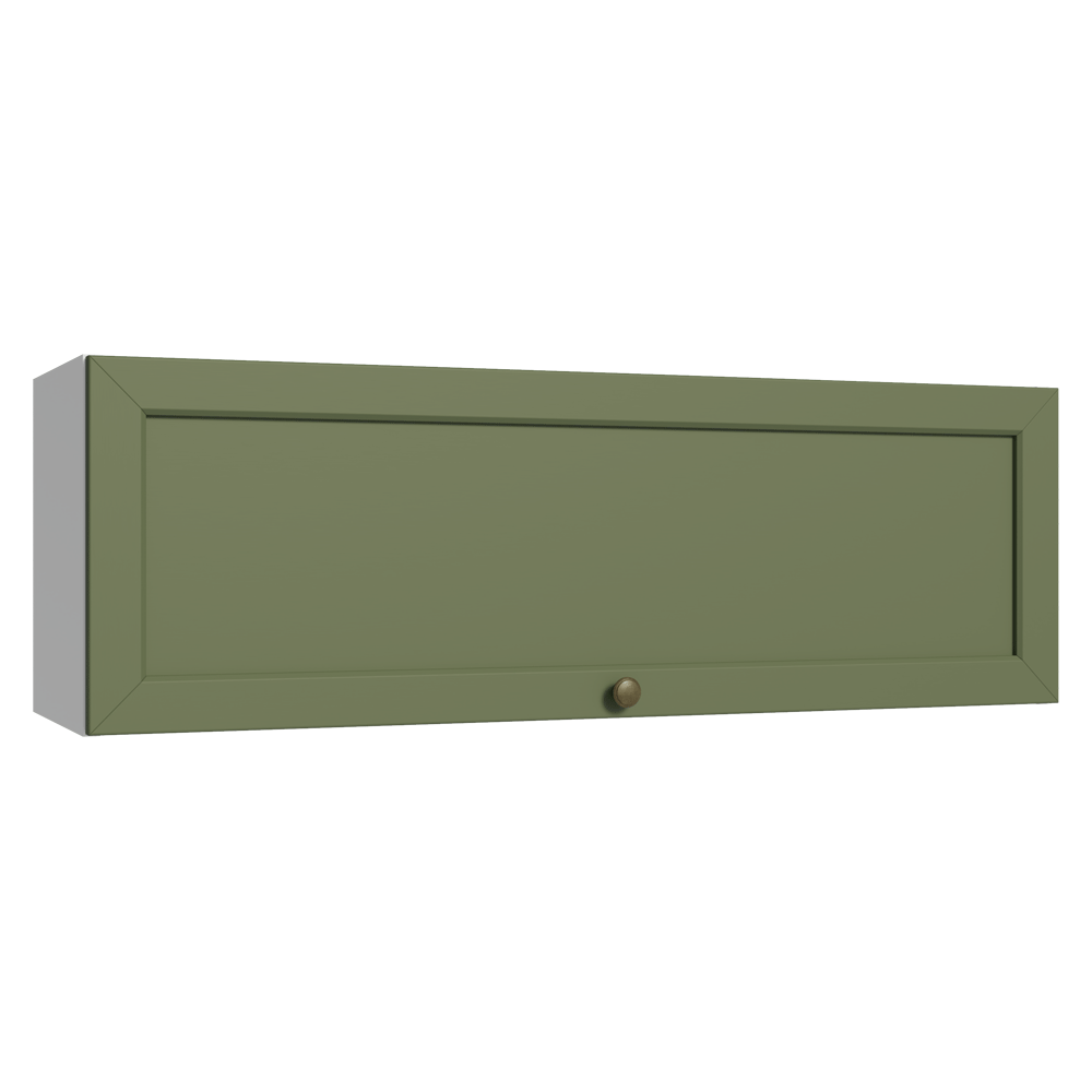 Armário Aéreo 100 cm 1 Porta Basculante Branco/Verde Vik Madesa