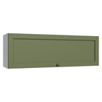 Armário Aéreo 100 cm 1 Porta Basculante Branco/Verde Vik Madesa