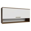 Armário Aéreo 105 cm 1 Porta Basculante Rustic/Branco Lille Madesa
