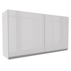 Armário Aéreo Madesa Acordes 100% MDF 120 cm 2 Portas Branco Brilho