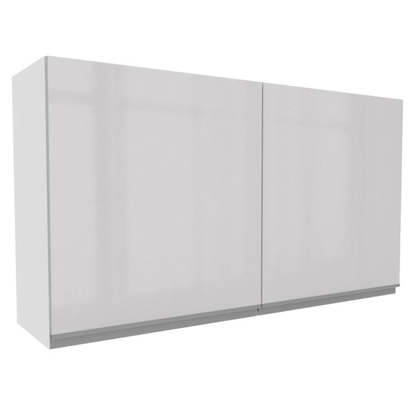 Armário Aéreo Madesa Acordes 100% MDF 120 cm 2 Portas Branco Brilho