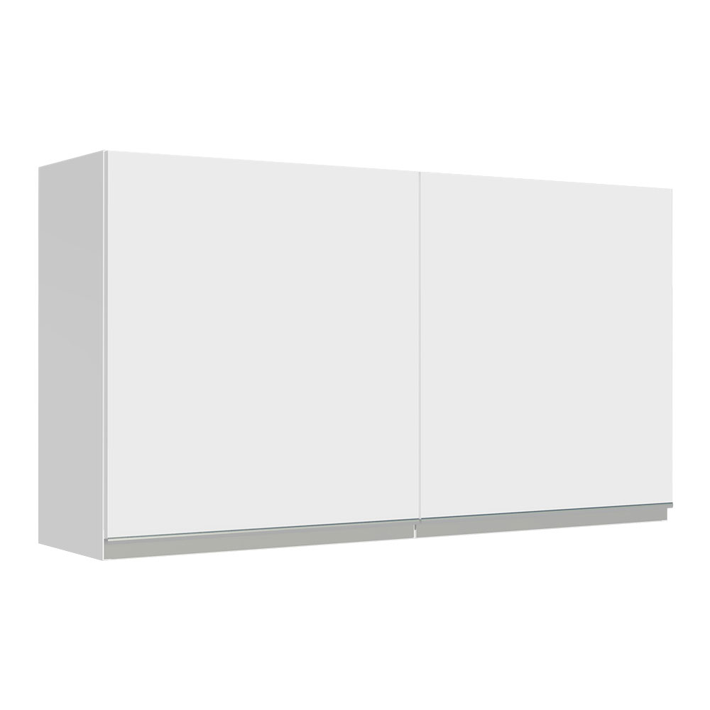 Armário Aéreo Madesa Glamy 120 cm 2 Portas Branco