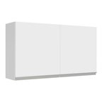 Armário Aéreo Madesa Glamy 120 cm 2 Portas Branco