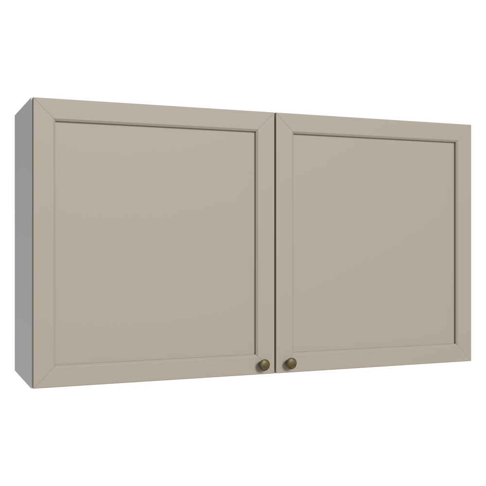 Armário Aéreo 120 cm 2 Portas Branco/Crema Vik Madesa