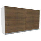 Armário Aéreo Madesa Acordes 100% MDF 120 cm 2 Portas Branco/Rustic