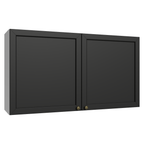 Armário Aéreo 120 cm 2 Portas Branco/Preto Vik Madesa