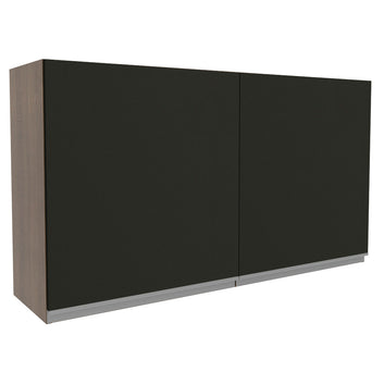 Armário Aéreo Madesa Glamy 120 cm 2 Portas Rustic/Preto