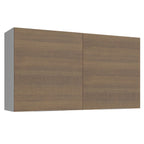 Armário Aéreo Madesa Stella 120 cm 2 Portas Branco/Rustic