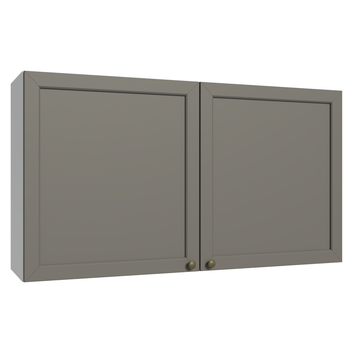 Armário Aéreo 120 cm 2 Portas Branco/Cinza Vik Madesa