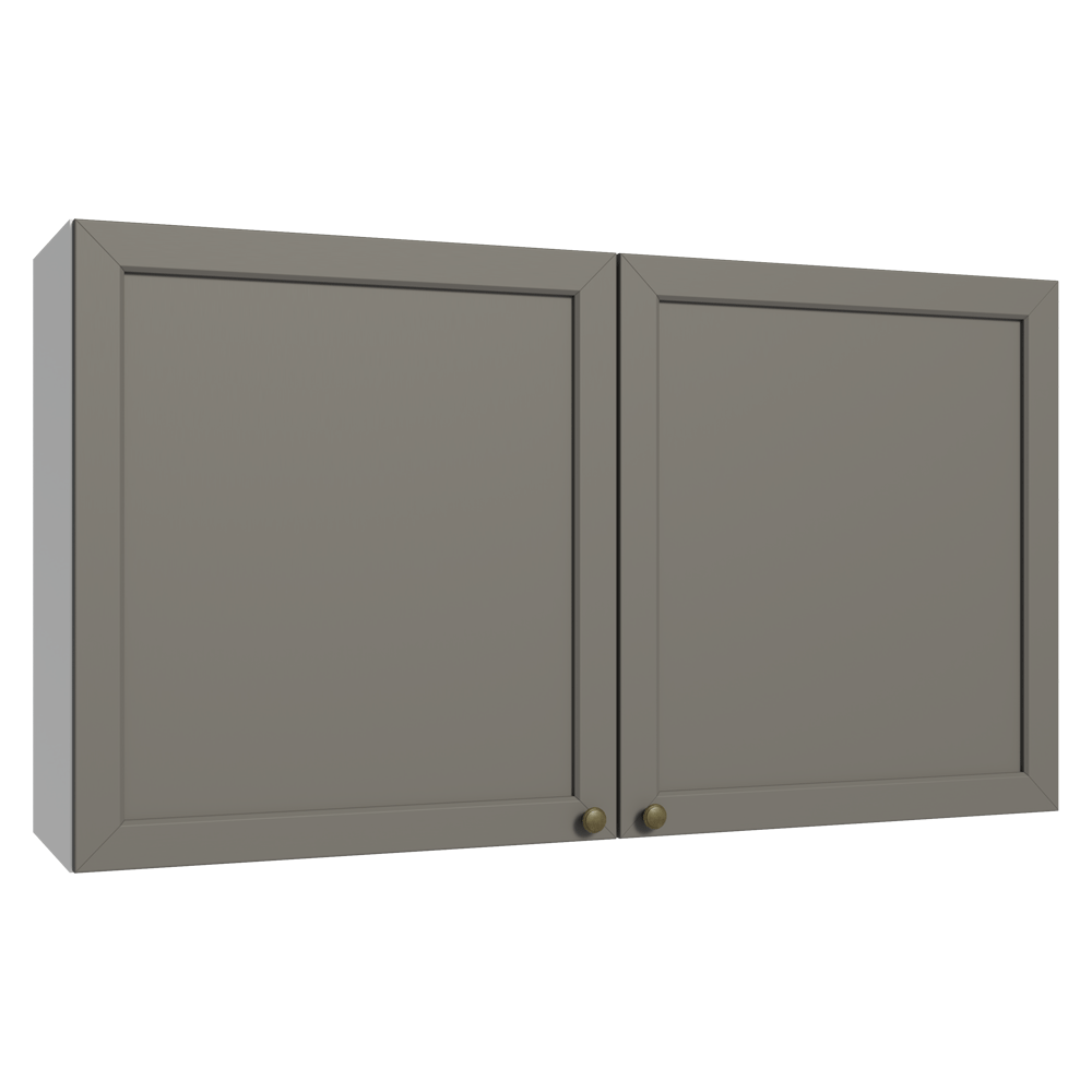Armário Aéreo 120 cm 2 Portas Branco/Cinza Vik Madesa