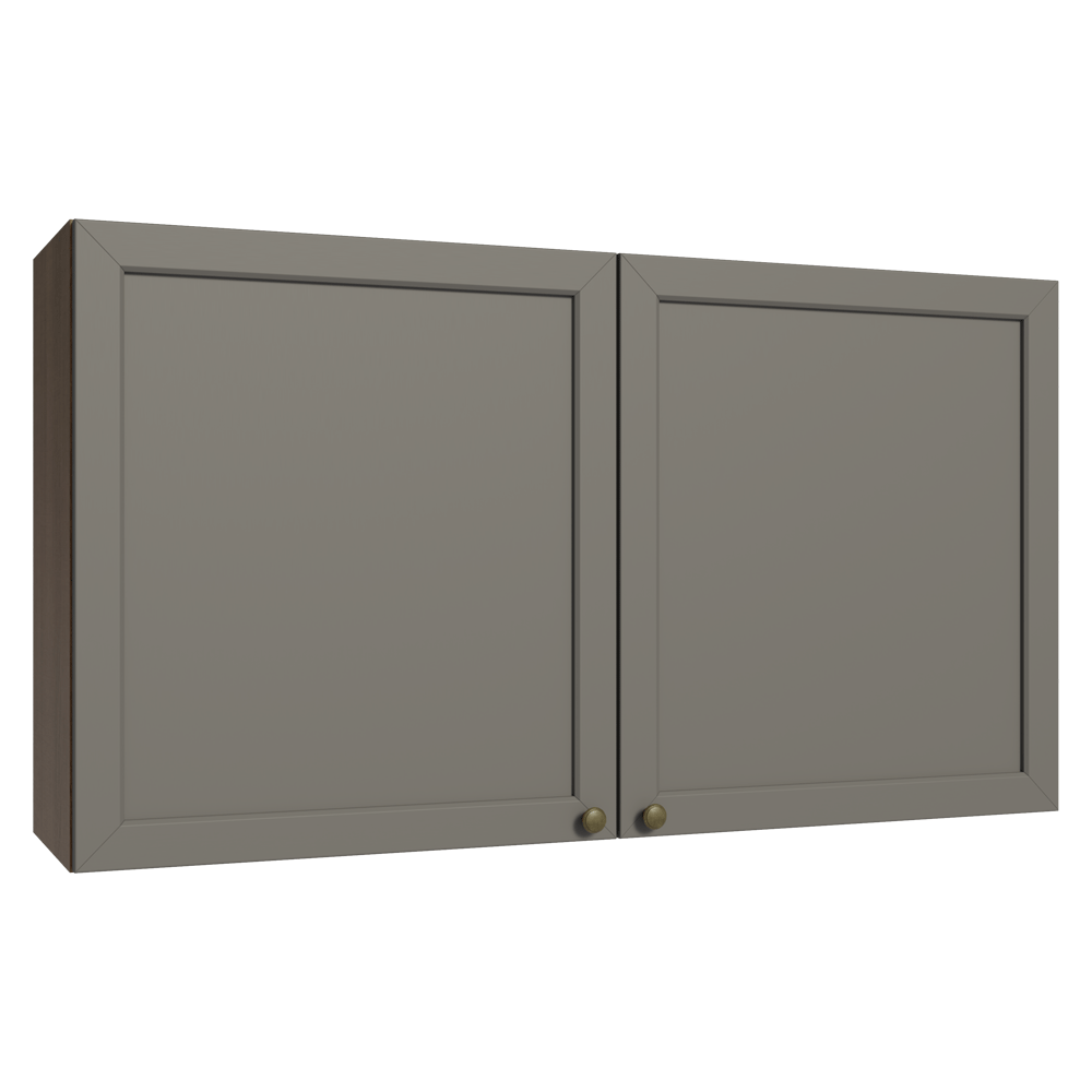 Armário Aéreo 120 cm 2 Portas Rustic/Cinza Vik Madesa