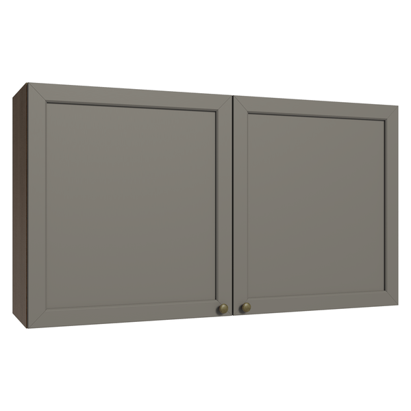 Armário Aéreo 120 cm 2 Portas Rustic/Cinza Vik Madesa