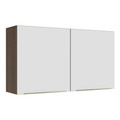 Armário Aéreo Madesa Lux 120 cm 2 Portas Rustic/Branco Veludo