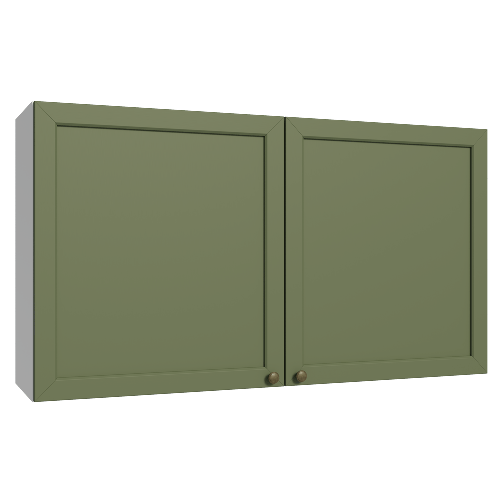 Armário Aéreo 120 cm 2 Portas Branco/Verde Vik Madesa